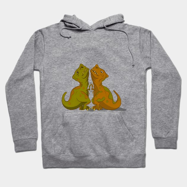 T-Rex High Five Hoodie by pbDazzler23